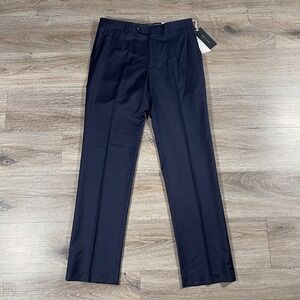 NEW Tommy Hilfiger Mens Pants Tyler Business Casual Office Wool Blend 32x32 Blue